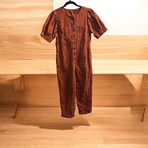 Madewell Corduroy Puff-Sleeve Jumpsuit – Size 14P